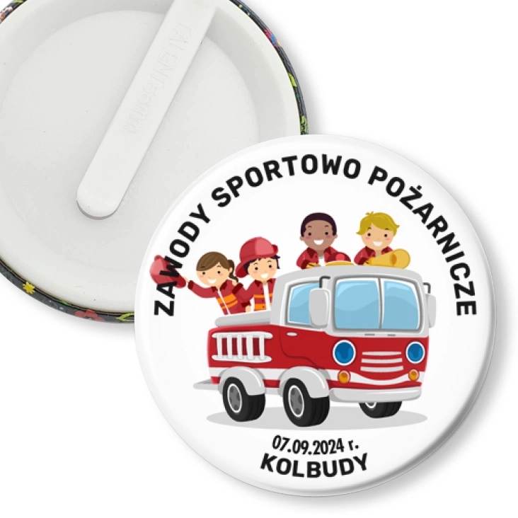 przypinka klips Zawody Sportowo Pożarnicze Kolbudy 2024