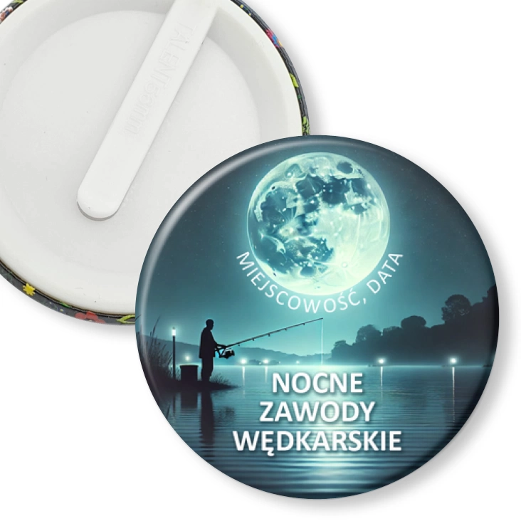 przypinka klips Zawody Wędkarskie Nocne