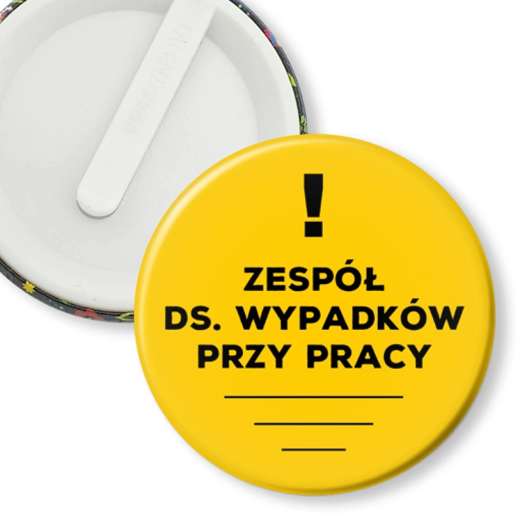 przypinka klips Zespół ds. wypadków przy pracy