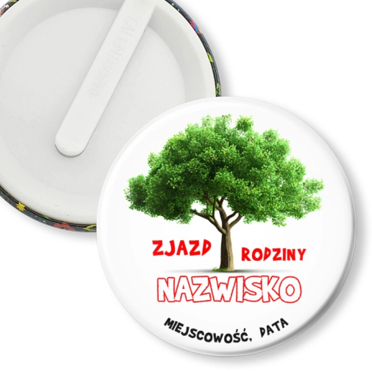 przypinka klips Zjazd rodziny Drzewo