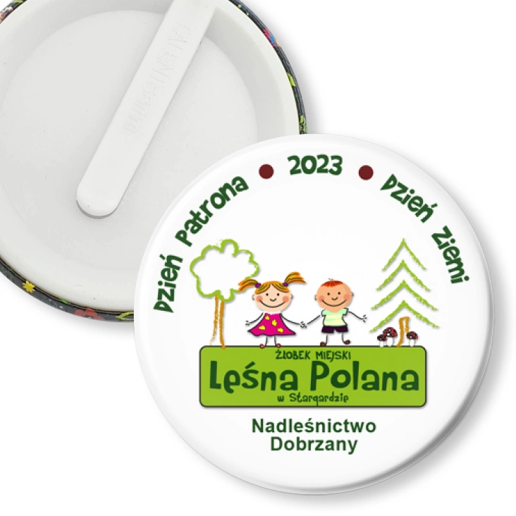 przypinka klips Żłobek Leśna Polana Dzień Patrona