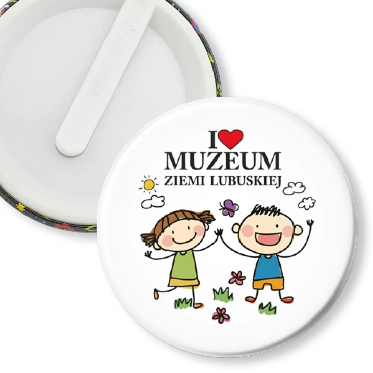 przypinka klips I love Muzeum Ziemi Lubuskiej