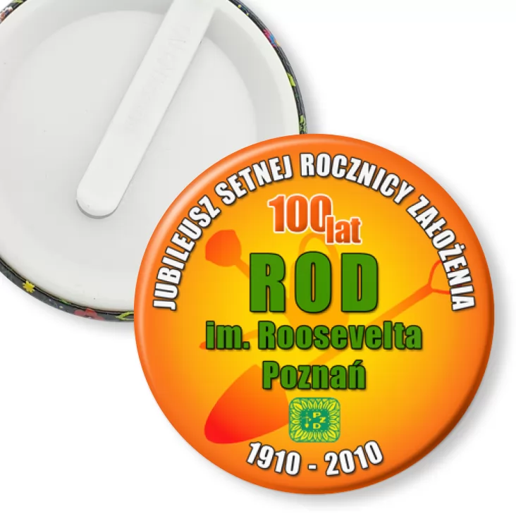 przypinka klips 100 lat ROD im. Roosevelta Poznań