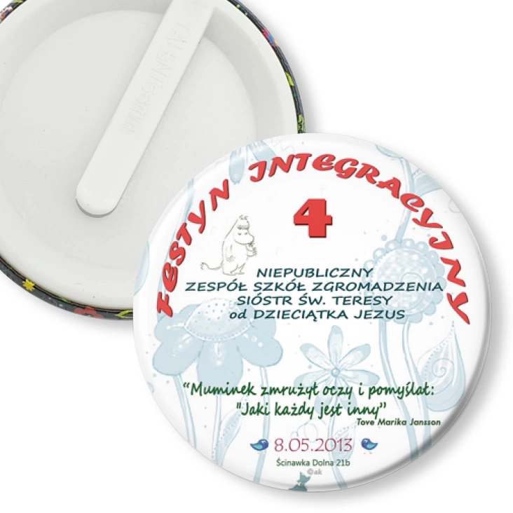 przypinka klips 4 Festyn Integracyjny