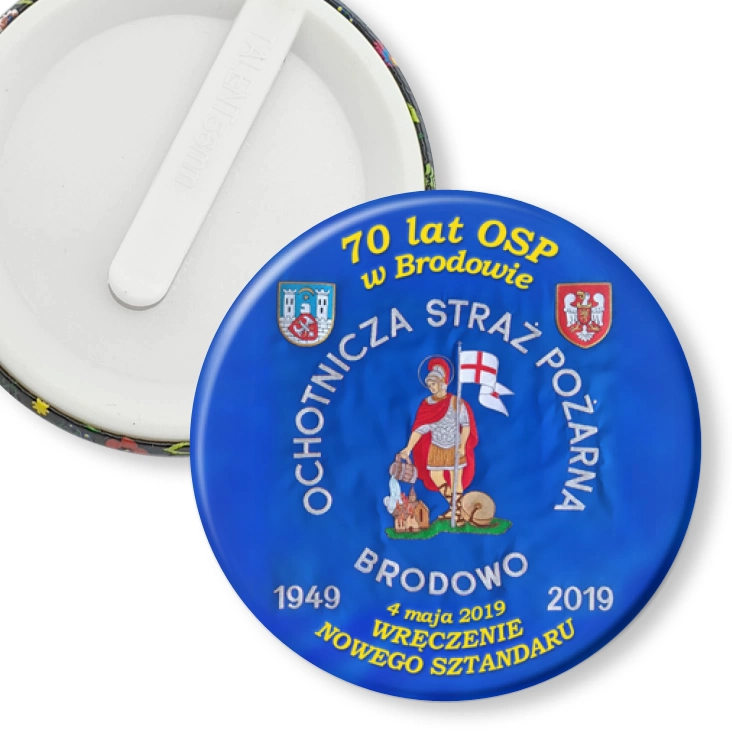 przypinka klips 70 lat OSP w Brodowie