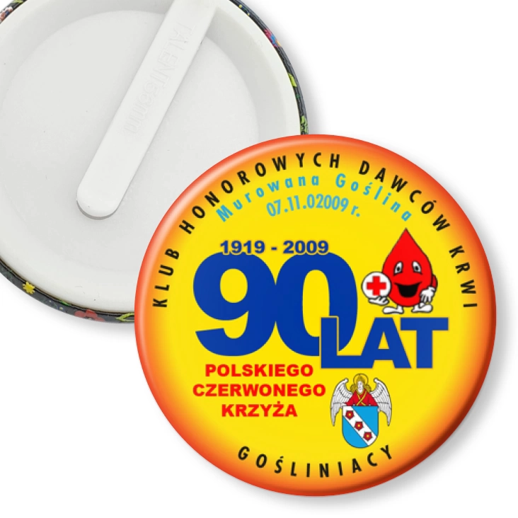 przypinka klips 90 lat PCK