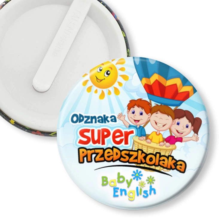 przypinka klips Baby English Odznaka Super Przedszkolaka