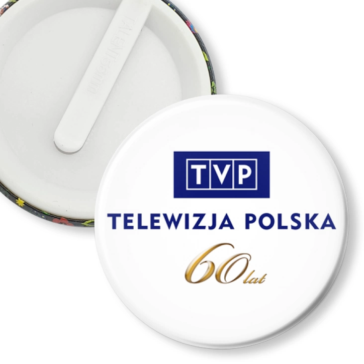 przypinka klips 60 lat TVP