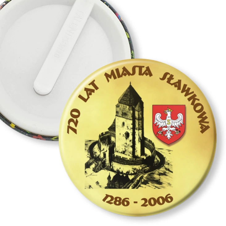 przypinka klips 720 lat Miasta Sławkowa