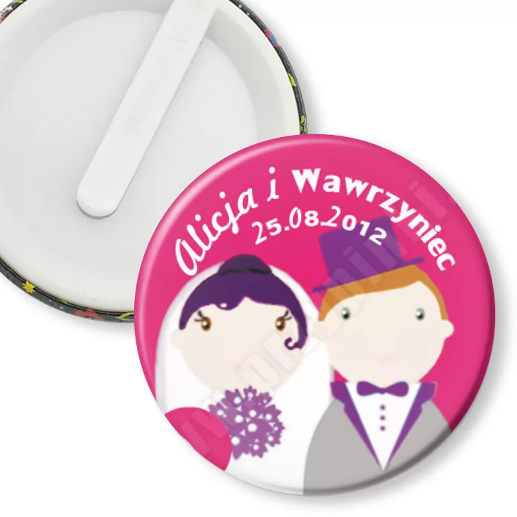 przypinka klips Alicja i Wawrzyniec