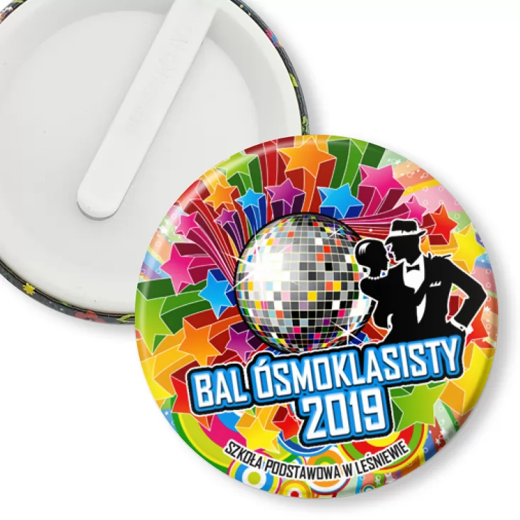 przypinka klips Bal Ósmoklasisty 2019