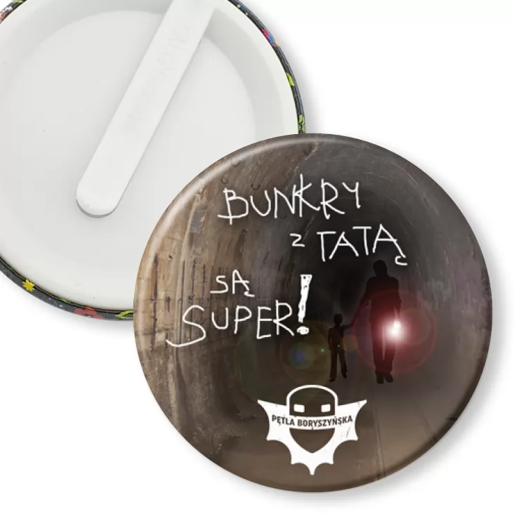 przypinka klips Bunkry z tatą są super!