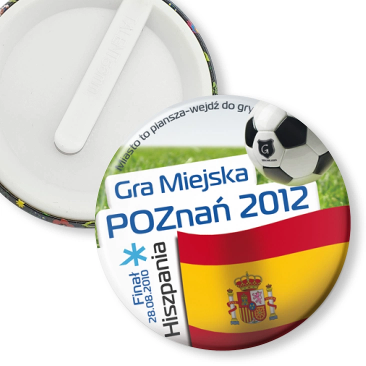 przypinka klips Gra Miejska - Poznań 2012 - Hiszpania