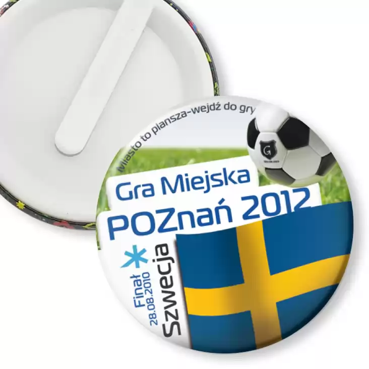przypinka klips Gra Miejska - Poznań 2012 - Szwecja