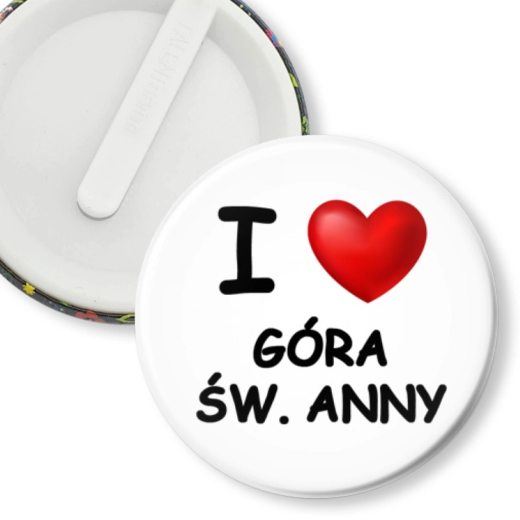 przypinka klips I love Góra św. Anny