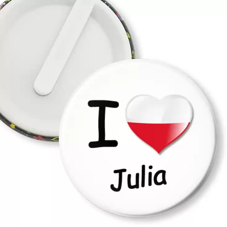 przypinka klips I love Julia