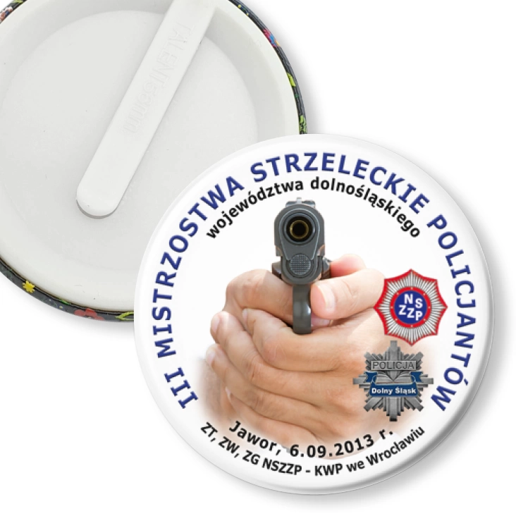 przypinka klips III Mistrzostwa Strzeleckie Policjantów
