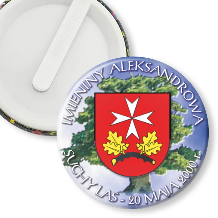 przypinka klips Imieniny Aleksandrowa 2000