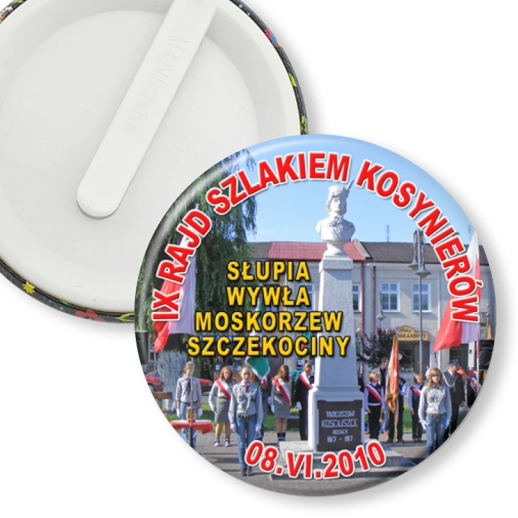 przypinka klips IX Rajd Szlakiem Kosynierów