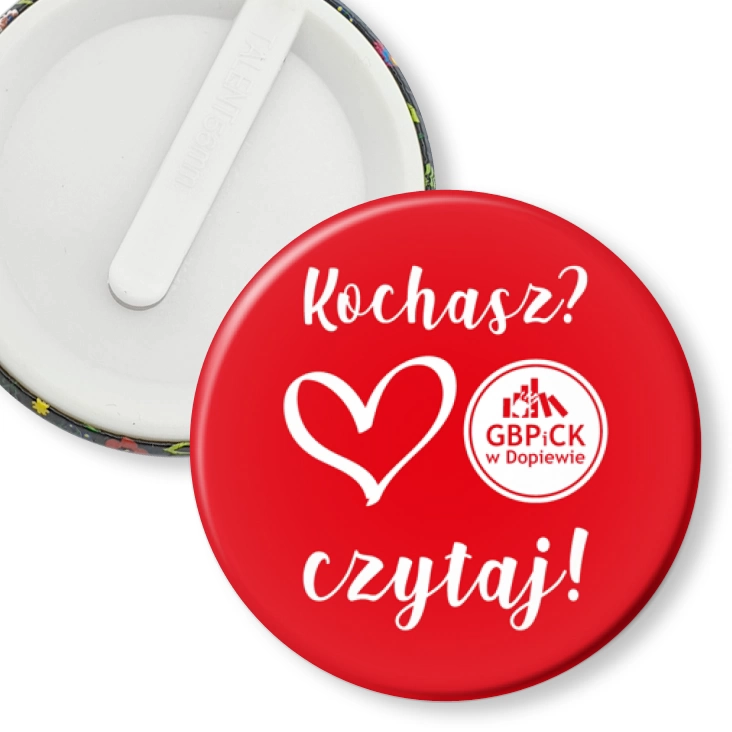 przypinka klips Kochasz? Czytaj!