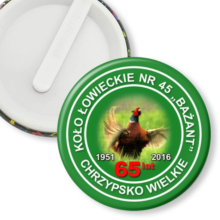 przypinka klips Koło Łowieckie Bażant