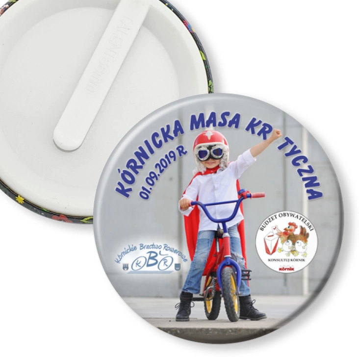 przypinka klips Kórnicka Masa Krytyczna