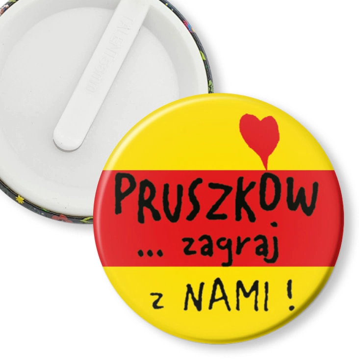 przypinka klips Pruszków... zagraj z nami!