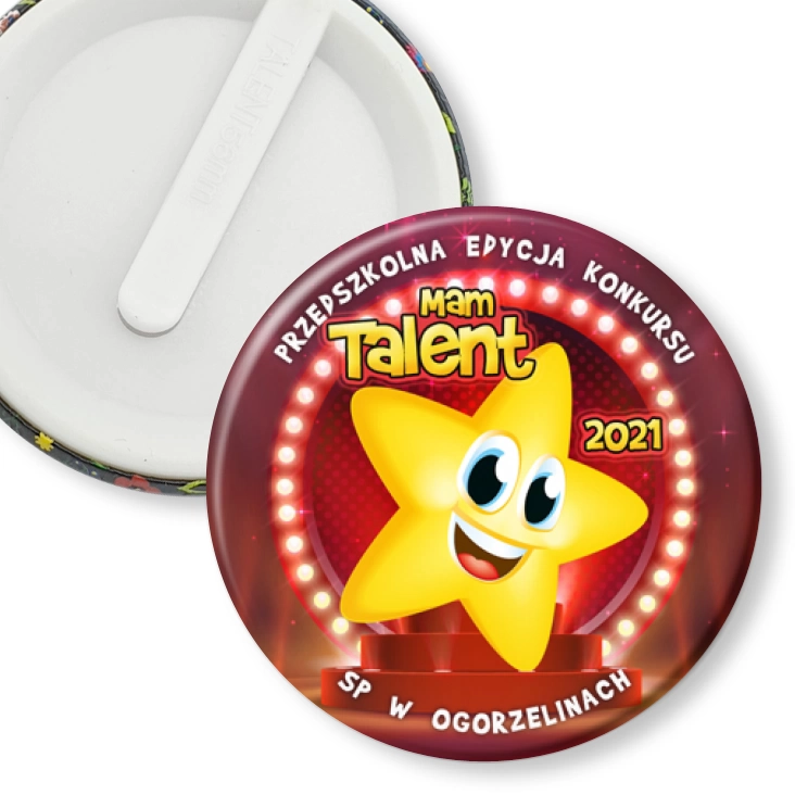 przypinka klips Przedszkolna edycja konkursu Mam Talent 2021