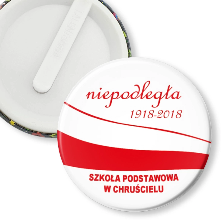 przypinka klips Szkoła Podstawowa w Chruścielu