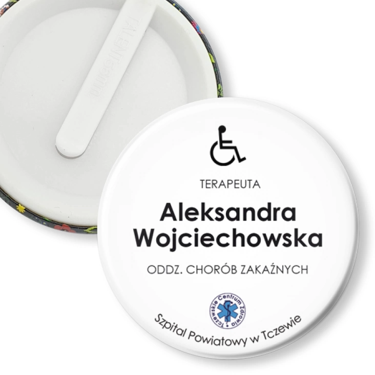przypinka klips Szpital Powiatowy w Tczewie - terapeuta