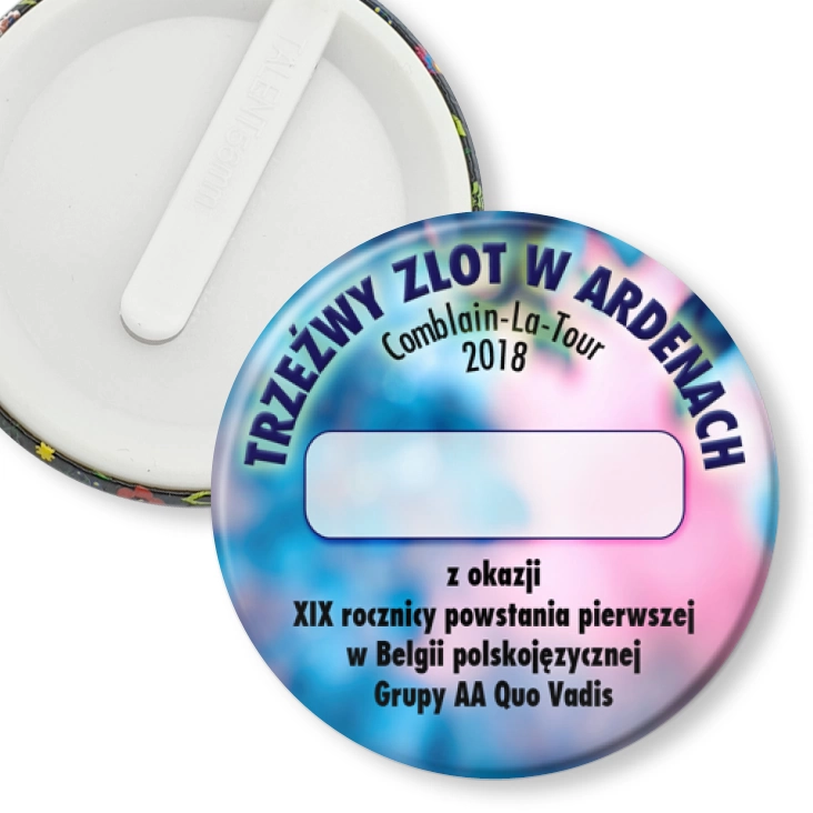 przypinka klips Trzeźwy Zlot w Ardenach 2018
