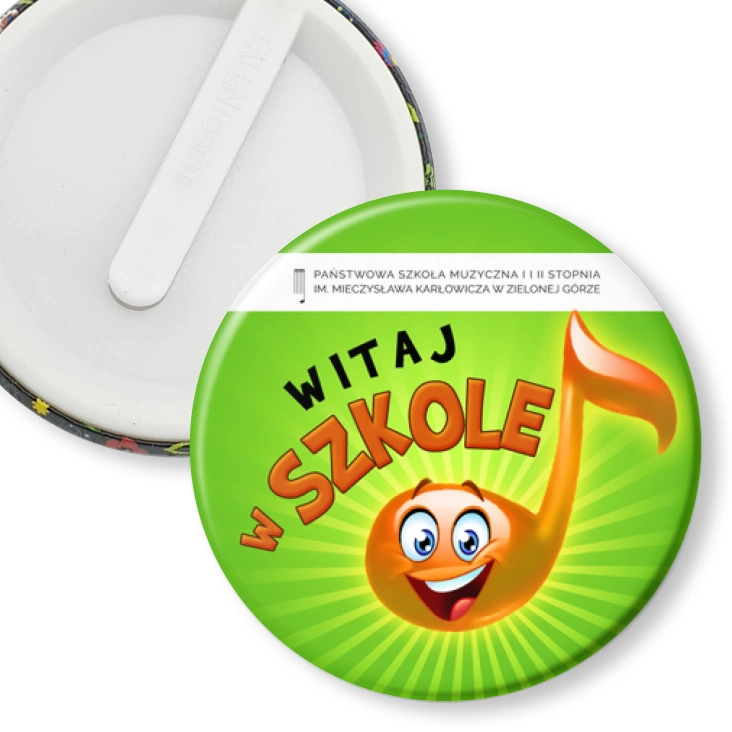 przypinka klips Witaj w szkole