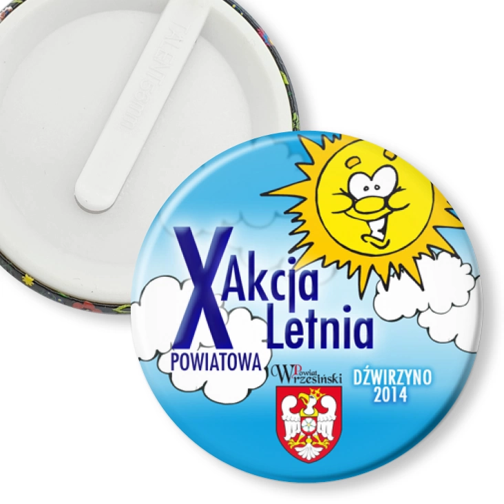 przypinka klips X Powiatowa Akcja Letnia