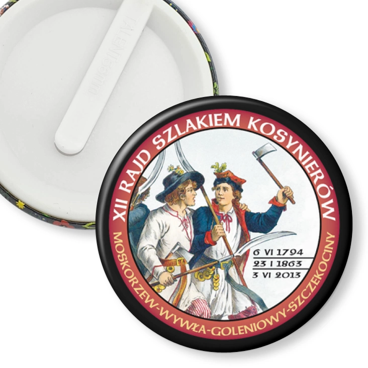 przypinka klips XII Rajd Szlakiem Kosynierów