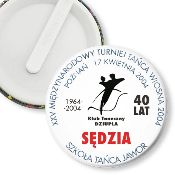 przypinka klips XXV Międzynarodowy Turniej Tańca - SĘDZIA