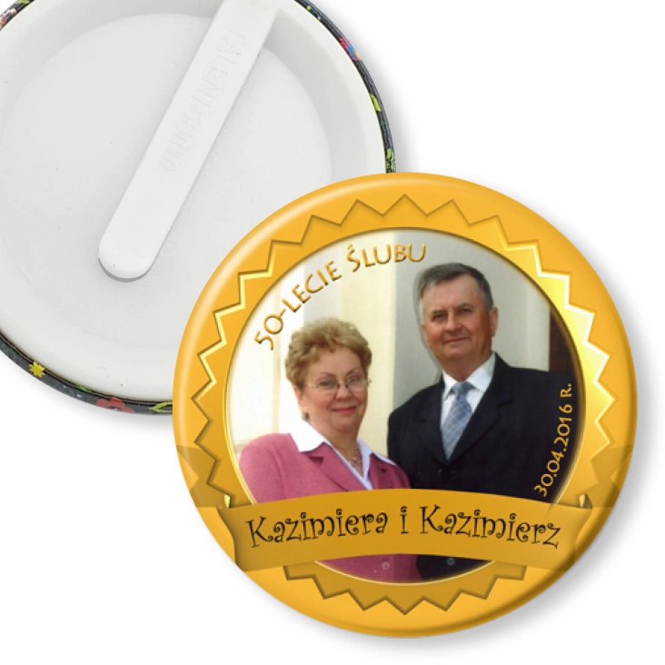 przypinka klips Złote Gody