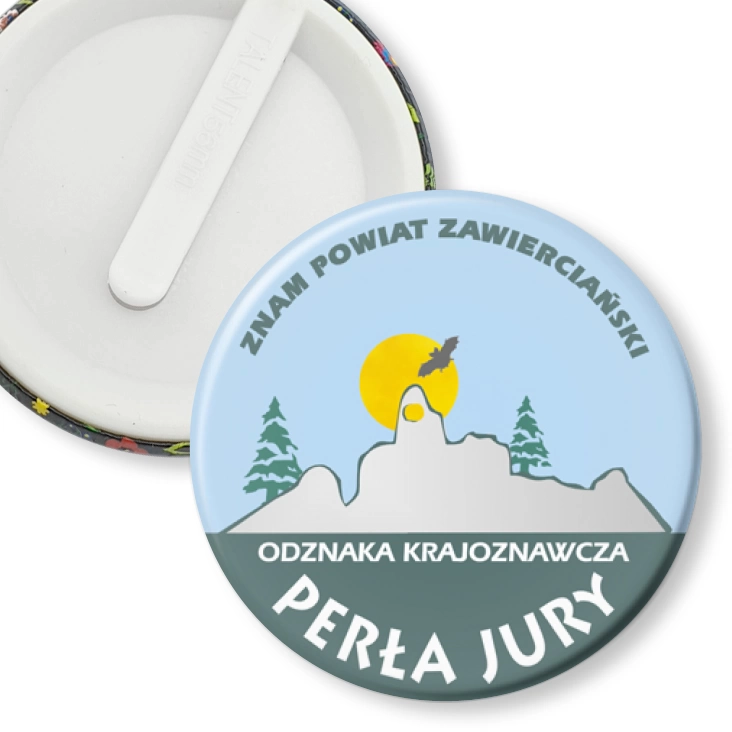 przypinka klips Znam Powiat Zawierciański