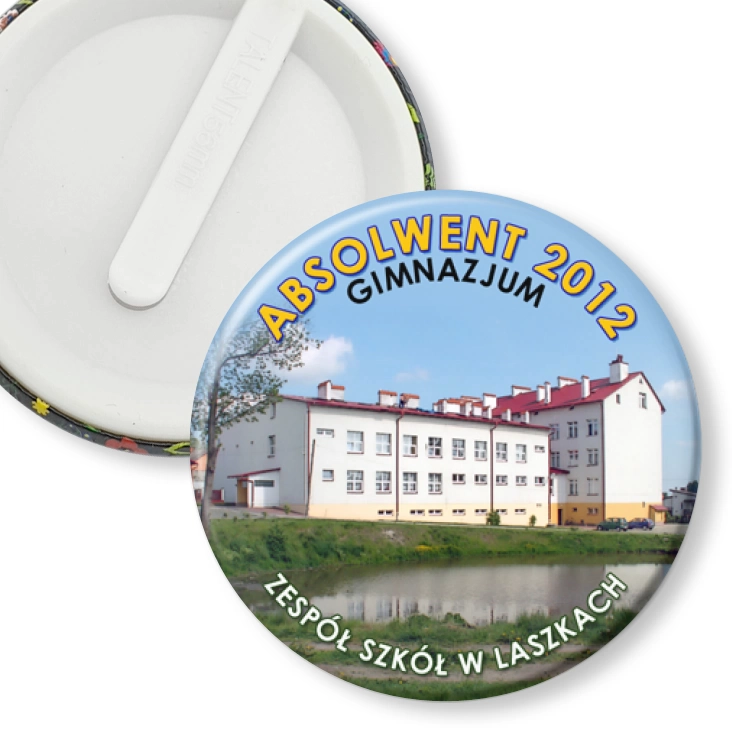 przypinka klips ZS w Laszkach - Absolwent Gimnazjum 2012