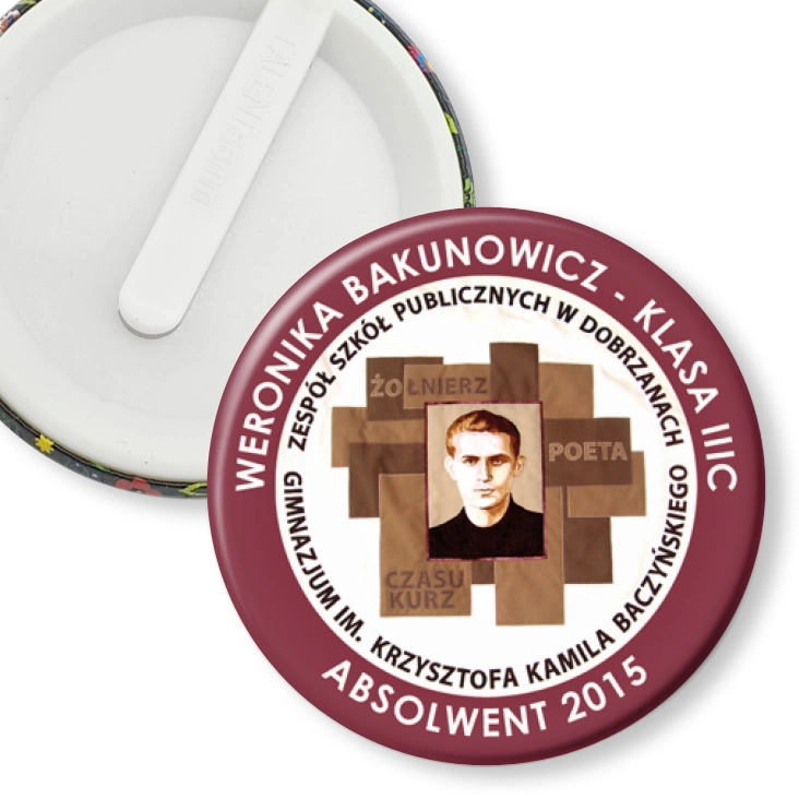 przypinka klips ZSP w Dorzanach - Absolwent 2015
