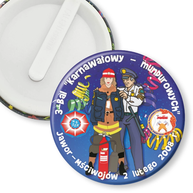 przypinka klips 3 Bal Karnawałowy mundurowych w Jaworze