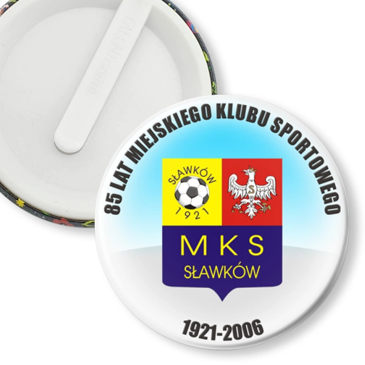 przypinka klips 85 lat MKS Sławków