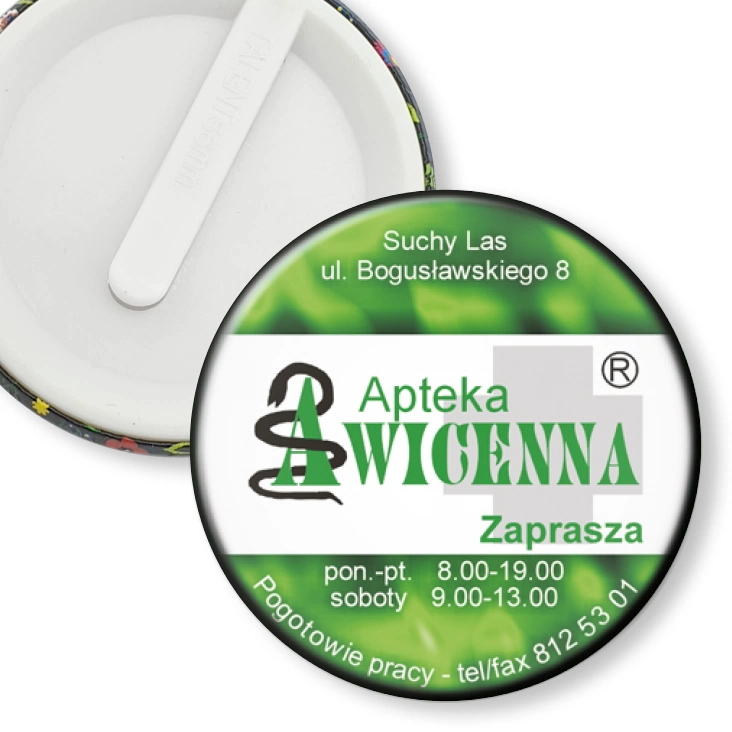 przypinka klips Apteka Awicenna