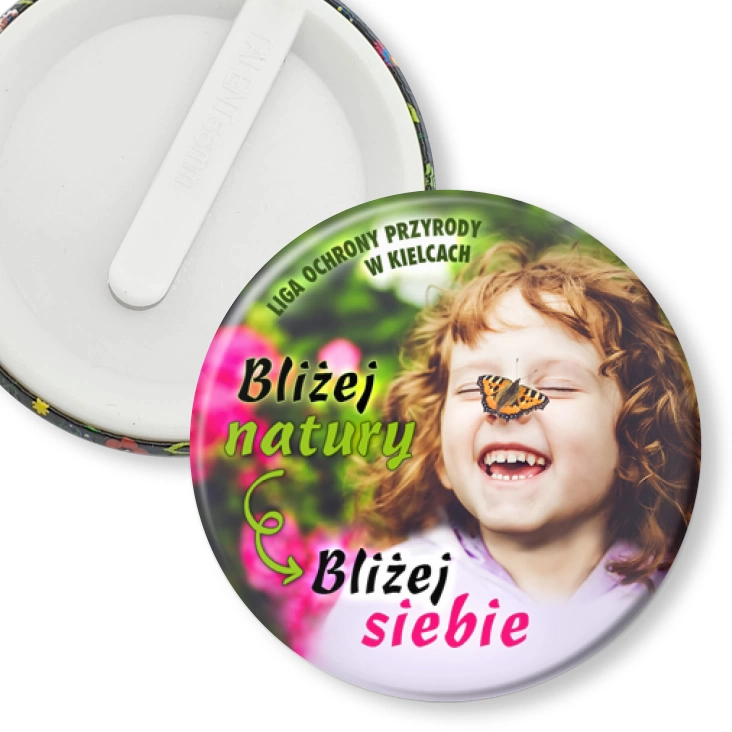 przypinka klips Bliżej natury - bliżej siebie