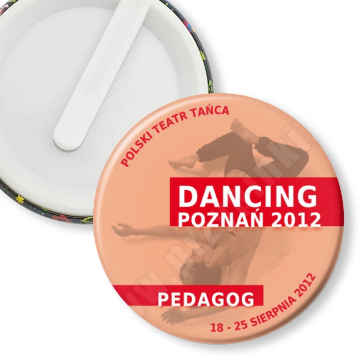 przypinka klips Dancing Poznań 2012 - pedagog
