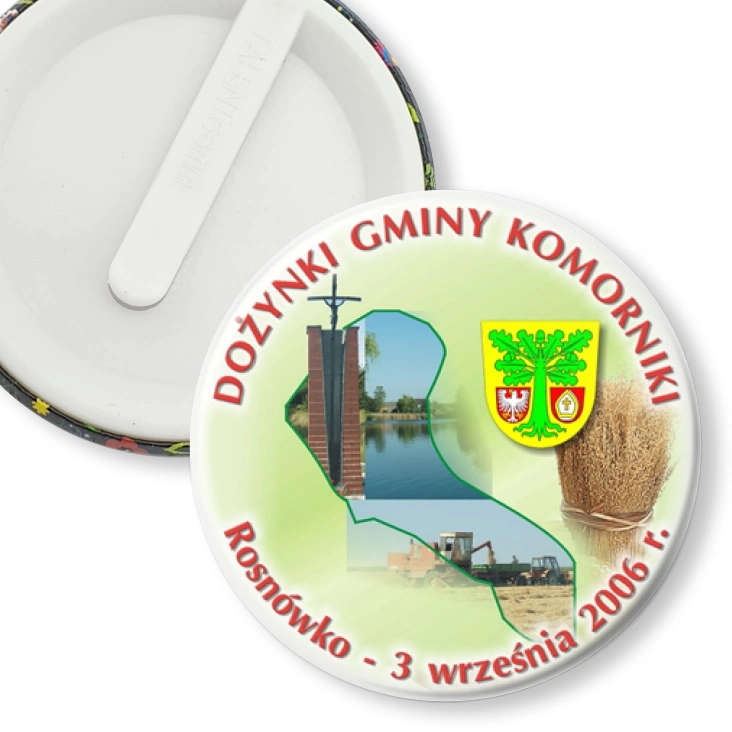 przypinka klips Dożynki Gminy Komorniki 2006