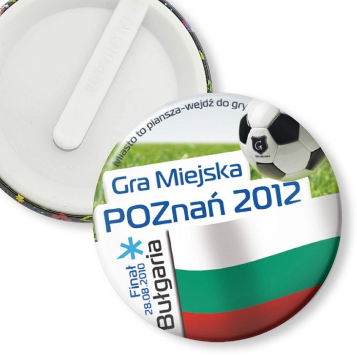 przypinka klips Gra Miejska - Poznań 2012 - Bułgaria