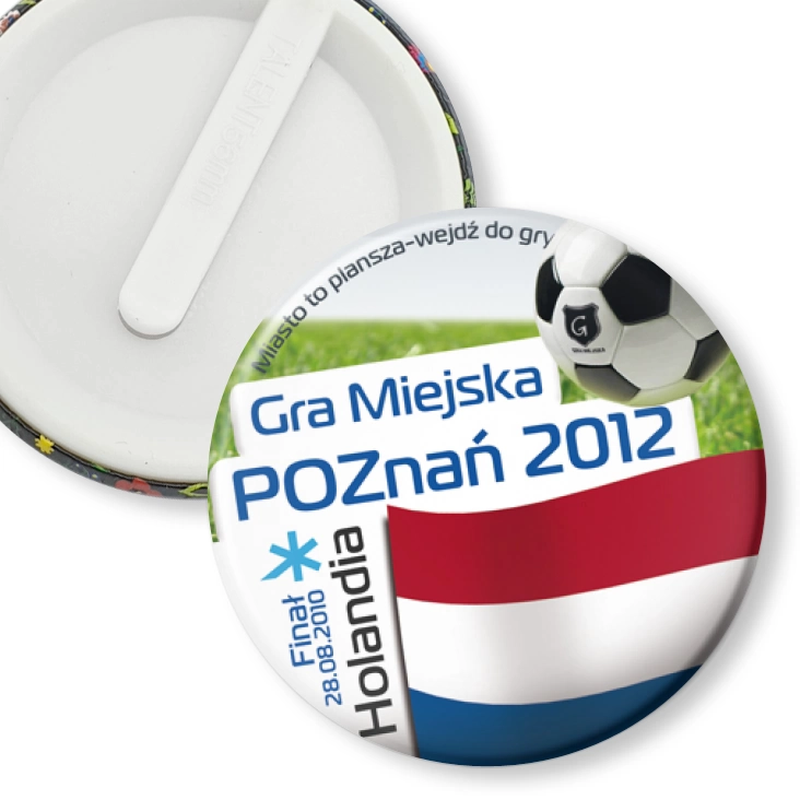 przypinka klips Gra Miejska - Poznań 2012 - Holandia