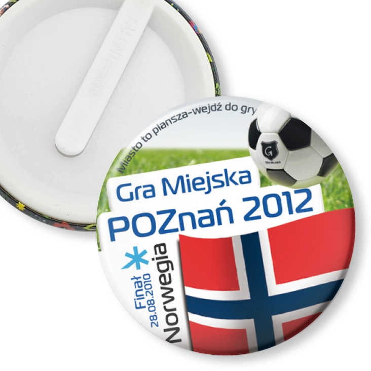 przypinka klips Gra Miejska - Poznań 2012 - Norwegia