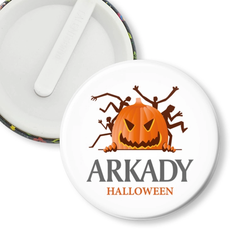 przypinka klips Halloween white