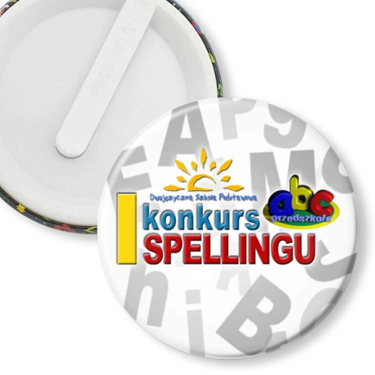 przypinka klips I konkurs spellingu